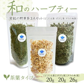 【ふるさと納税】和のハーブティー 常総の野草茶3点セット （どくだみ茶・すぎな茶・タラの木茶） 茶葉タイプ お中元 お歳暮 内祝い 快気祝い ※2026年5月上旬〜12月下旬頃に順次発送予定 常総市 常総