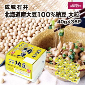 【ふるさと納税】成城石井 北海道産100%大豆納豆 大粒 40g×36パック