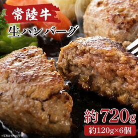 【ふるさと納税】常陸牛生ハンバーグ　120g×6【ひたちぎゅう お肉 焼くだけ ジュージー】(AA216)