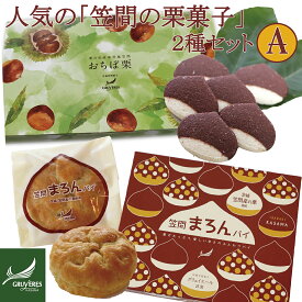 【ふるさと納税】人気の「笠間の栗菓子」 2種セットA(おちぼ栗＆まろんパイ)