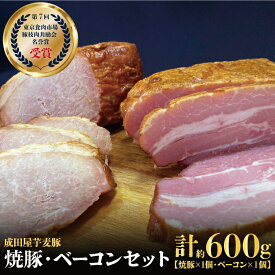 【ふるさと納税】芋麦豚 600g 焼豚 ベーコン セット 受賞 成田屋