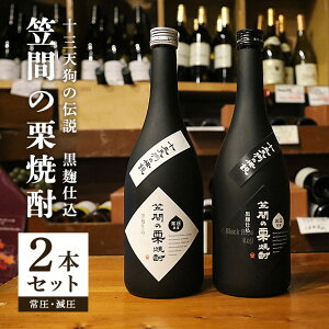 【ふるさと納税】笠間の栗焼酎「十三天狗の伝説」減圧・常圧2本セット 720ml×2