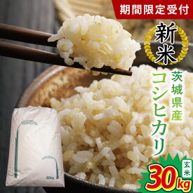 【ふるさと納税】【数量限定】コシヒカリ　玄米30kg|お米 米 こしひかり 茨城県 取手市（BY001）