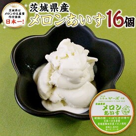 【ふるさと納税】茨城県産 メロン あいす 16個 アイス デザート めろん 贈り物 カップ 冷凍