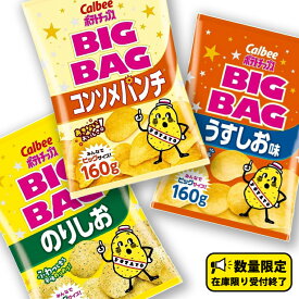 【ふるさと納税】カルビー ポテトチップス BIGBAG 160g うすしお ・ のりしお ・ コンソメパンチ ポテチ お菓子 おかし 大量 スナック おつまみ ジャガイモ じゃがいも まとめ買い 数量限定 定期便