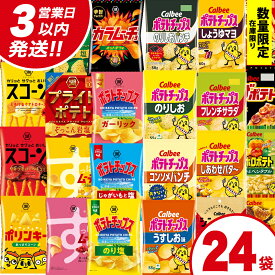 【ふるさと納税】【選べる配送方法】【最短3営業日！スピード発送】カルビー 湖池屋 人気 詰め合わせ お楽しみ スナック菓子 セット 単品24袋 定期便 3 ・ 6か月 ポテトチップス ポテチ お菓子 おかし 大量 Calbee ポテト じゃがいも