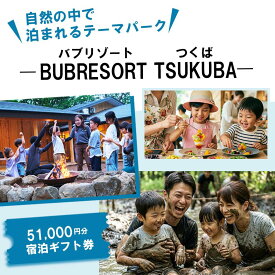 【ふるさと納税】BUB RESORT Tsukuba 利用クーポン券（51,000円分）家族で感動体験 | 茨城県 つくば市 グランピング キャンプ リゾート 体験 アクティビティ 宿泊 家族 子供 ファミリー 体験型 バブリゾート 宿泊券 宿泊チケット ホテル 宿