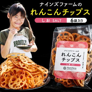 【ふるさと納税】★数量限定★ れんこんチップス (塩) 6袋 オーガニック肥料で育てたれんこん使用 【 茨城県 鹿嶋市 有機栽培 チップス オーガニック レンコン 蓮根 】(KBJ-4)