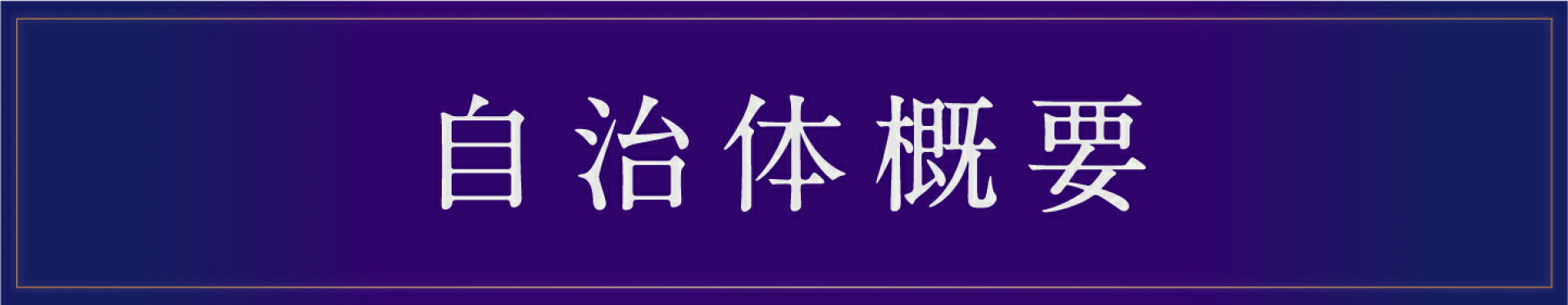 自治体概要
