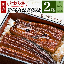 【ふるさと納税】国内産やわらか新仔うなぎ蒲焼2尾　合計200〜220g(食べ切りサイズ)【配送不可地域：離島】【1329497】