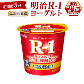 【ふるさと納税】【定期便 5ヶ月】R-1ヨーグルトこだわり食感　100g×24個