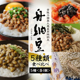 【ふるさと納税】舟納豆 ふるさと便り 5本セット 国産 茨城 大豆 高級 納豆 なっとう 舟納豆 セット 食べ比べ 小粒 個包装 たれ 付 ごはんのお供 詰め合わせ 個包装 ギフト 冷蔵 【株式会社舟納豆】【ho1228】