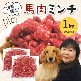 【ふるさと納税】馬肉 モモ肉 粗挽ミンチ肉 500g × 2 馬肉ミンチ 1kg 1キロ 小分け 冷凍 ひき肉 挽き肉 粗挽き ダイエット 高タンパク質 低カロリー ペット 犬 犬用 冷凍ミンチ 生肉 ミンチ ドッグフード 高齢犬 茨城県 【そうざい男しゃく（株式会社池延）】 【ho1419】