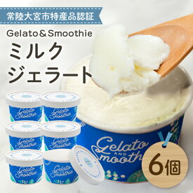 【ふるさと納税】Gelato＆Smoothie ミルクジェラート 6個 スイーツ アイス おやつ デザート ミルク 【元気な郷づくり（株）】【ho1383】
