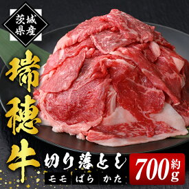 【ふるさと納税】 瑞穂牛切り落としセット 約700g 冷凍配送 牛肉 ブランド牛 茨城県 モモ ばら かた 赤身 霜降り 部位ミックス 国産 切り落とし 国産牛 柔らか 牛丼 肉じゃが 冷凍 お取り寄せ 送料無料 【（株）フロンティアロード】 【ho0862】