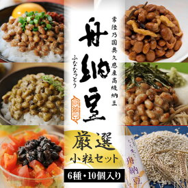 【ふるさと納税】舟納豆 厳選小粒セット 10個セット 国産 茨城 大豆 高級 納豆 なっとう 舟納豆 セット 食べ比べ 小粒 個包装 たれ 付 ごはんのお供 詰め合わせ 個包装 ギフト 冷蔵 【株式会社舟納豆】【ho1229】