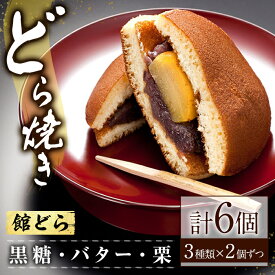 【ふるさと納税】【館どら】どら焼き 6個セット どら焼き 和菓子 常温 贈答 ギフト 手土産 お土産 お中元 お歳暮 【有限会社　湖月庵】【ho1542】