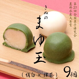 【ふるさと納税】 きぬのまゆ玉 9個 ( 絹白 × 抹茶 ) チョコ チョコレート ホワイトチョコ 和菓子 おかし お菓子 抹茶 お茶 茶 さしま茶 日本茶