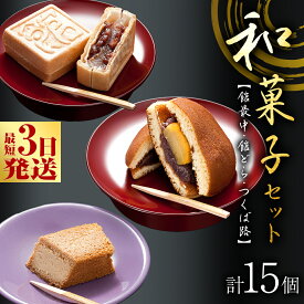 【ふるさと納税】スピード発送!! 【 熨斗 対応品 】湖月庵 人気 和菓子 3種 セット ( 計15個 ) スピード発送 スピード配送 全国菓子博覧会 受賞 館最中 館どら ( 黒糖 バター 栗 ) つくば路 おかし お菓子 最中 もなか あんこ 餡子 小豆 あずき 餅 お餅 もち 贈り物 ギフト