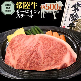 【ふるさと納税】【 常陸牛 】 サーロインス テーキ 約500g ( 茨城県共通返礼品 ) お肉 肉 ブランド牛