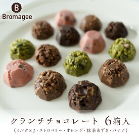 【ふるさと納税】クランチチョコレート 6箱 チョコレート専門店 「Bromagee」 チョコ チョコレート スイーツ お菓子 洋菓子 バレンタイン ホワイトデー ギフト ミルク オレンジ ストロベリー バナナ 抹茶