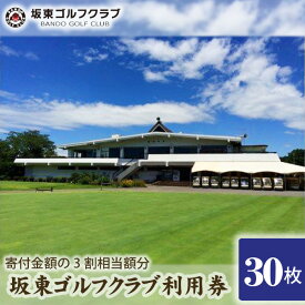 【ふるさと納税】No.164 【坂東ゴルフクラブ】ゴルフ場利用券30000円分（寄付金額の3割相当額分） ／ チケット ゴルフ 送料無料 茨城県