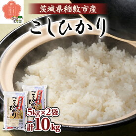 【ふるさと納税】新米【令和7年産】茨城県稲敷市産こしひかり10kg(5kg×2)【配送不可地域：離島・沖縄県】【1100668】