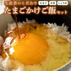 【ふるさと納税】たまごかけご飯セット 卵 玉子 たまご 生卵 鶏卵 タマゴ しょうゆ 醤油 米 コシヒカリ 白米 精米 産地直送 平飼い お取り寄せ 詰め合わせ TKG 卵かけごはん 新生活 一人暮らし 桜川市産 茨城県産