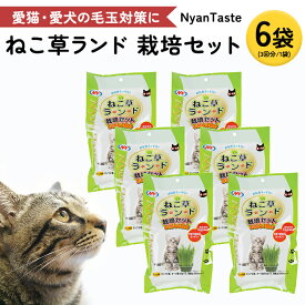 【ふるさと納税】Nyantaste ねこ草ランド栽培セット 3回分×6袋 毛玉ケア 猫用 犬用 ペットフード