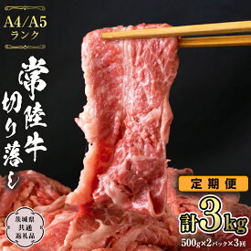【ふるさと納税】 常陸牛 切り落とし 1kg 牛肉 国産牛 和牛 切落し お肉 A4ランク A5ランク ブランド牛 切り落し すき焼き 定期便 小分け 冷凍 （茨城県共通返礼品） 黒毛和牛 国産黒毛和牛