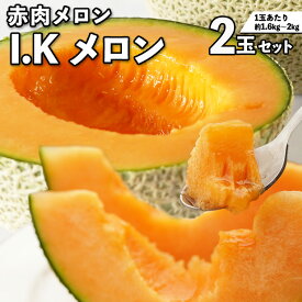 【ふるさと納税】《 2027年 収穫分 》 I.K メロン ( 赤肉 ) 2玉 糖度15度以上 先行予約 茨城県 桜川市 藤田吉光 国産 農家直送 高級 赤肉 完熟 アイケーメロン ブランドメロン デザート フルーツ 果物 くだもの 旬 甘い ご自宅用 ご家庭用 ギフト 贈答 プレゼント