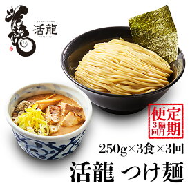 【ふるさと納税】【 全3回 定期便 隔月お届け 】活龍 つけ麺 250g×3食（ 全3回 ） ラーメン 人気 濃厚 魚介豚骨 惣菜 中華 茨城県 定期便 隔月