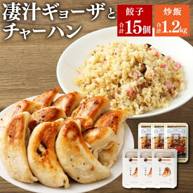【ふるさと納税】凄汁ギョーザ 15個 （5個入×3パック） と チャーハン 約400g×3パック 肉汁 凄汁 餃子 炒飯 中華 人気 東京食堂 神栖市 茨城県 送料無料