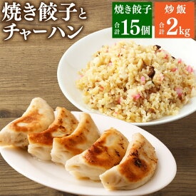 【ふるさと納税】東京食堂 の チャーハン と 焼き餃子 焼き餃子 合計15個 約400g×5パック チャーハン 合計2kg 3個入×5パック ぎょうざ 炒飯 セット レンチン コシヒカリ 冷凍食品 レンジ調理 茨城県 惣菜 調理済 茨城県 神栖市 送料無料