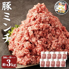【ふるさと納税】じごいもの豚 豚肉 ミンチ 約3kg 300g×10パック 国産 豚 茨城県 神栖市 冷凍 送料無料
