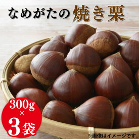 【ふるさと納税】【2025年10月中旬より順次発送】なめがたの焼き栗(300g×3袋)｜栗 焼き栗 焼栗 くり クリ 熟成 真空 真空パック 先行予約 茨城県 行方市(CS-1)