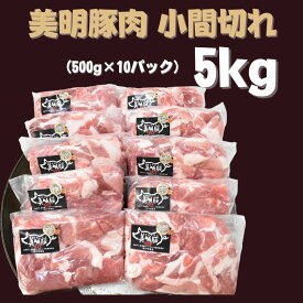 【ふるさと納税】 美明豚 小間切れ 500g×10パック 計5kg｜DH-5