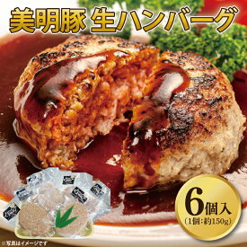 【ふるさと納税】【2025年1月より順次発送】美明豚 生ハンバーグ 約150g×6個｜茨城県 行方市 ふるさと納税 ハンバーグ 冷凍ハンバーグ 美明豚 豚肉 肉 お肉 生ハンバーグ 美明豚ハンバーグ 国産 人気 送料無料 10000円 1万円(DH-18)