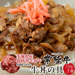 【ふるさと納税】★数量限定★常陸牛 牛丼の具 5袋入り|肉 お肉 常陸牛 牛丼 牛肉 数量限定 ブランド 和牛 贅沢 簡単 茨城県 行方市人気 送料無料(CU-321)