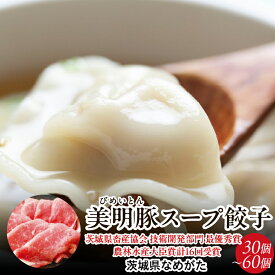 【ふるさと納税】【2026年2月以降より順次発送】美明豚スープ餃子 1袋 or 2袋(博多豚骨スープ)｜餃子 ぎょうざ ギョウザ スープ餃子 美明豚 茨城県 行方市(HJ-8)