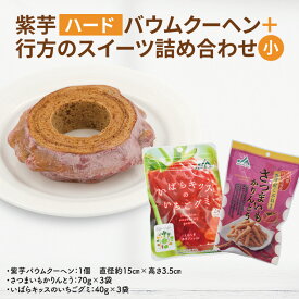 【ふるさと納税】紫芋バウムクーヘン(ハード)＋行方のスイーツ詰め合わせ(小)｜お菓子 スイーツ バウムクーヘン かりんとう グミ 詰め合わせ セット 茨城県 行方市(AE-101)