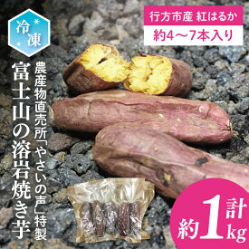【ふるさと納税】農産物直売所「やさいの声」特製　富士山の溶岩焼き芋　冷凍 約1kg｜さつまいも サツマイモ 芋 お芋 焼芋 焼き芋 やきいも 冷凍焼き芋 冷凍 スイーツ おやつ デザート キャンプ やさいの声 茨城県 行方市(EK-5)