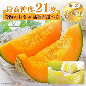 【ふるさと納税】来年 2026年 先行予約 ！ 糖度 21度以上のメロン！日本一の生産量！奇跡の めろん クインシー キスグリーン 1〜5玉 赤肉 青肉 人気 おすすめ 甘い 濃厚 高糖度 自家栽培 メロン 贈答用 プレゼント 送料無料 片岡農園 クレストファーム 茨城県 フルーツ