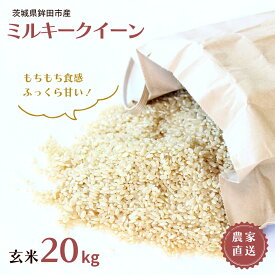 【ふるさと納税】石崎さんちの ミルキークイーン 玄米20kg 令和7年産 2025年産 茨城県産 鉾田市産 農家直送 新米