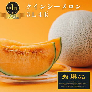 【ふるさと納税】 【特選品】クインシーメロン(3L×2~4玉)