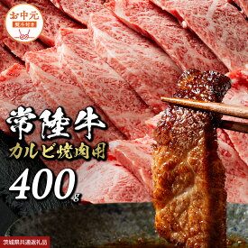 【ふるさと納税】 《日付指定可能》【お中元熨斗付】『 常陸牛 』 焼肉 用 カルビ 400g (茨城県共通返礼品) 茨城県産 牛肉 肉 お肉 黒毛和牛 和牛 国産黒毛和牛 国産牛