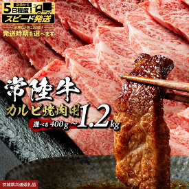 【ふるさと納税】＼ 選べる 内容量 発送方法 ／ 【常陸牛】焼肉用カルビ 選べる内容量 400g 800g 1.2kg (茨城県共通返礼品) ひたちぎゅうカルビ焼肉 牛肉 肉 お肉 精肉 国産牛 ブランド牛 和牛 A4 カルビ 牛カルビ 使い勝手 冷凍 焼肉 BBQ アウトドア キャンプ スピード発送