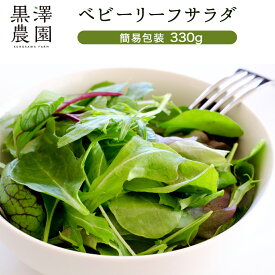 【ふるさと納税】【 簡易包装 】 黒澤農園 の ベビーリーフサラダ 330g×1袋 訳アリ 訳あり 規格外 生育 わけあり フードロス 削減 ベビーリーフ サラダ 生野菜 食べやすい 若葉 ファミリー 旬 新鮮 国産 彩り