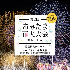 【ふるさと納税】【数量限定】第2回おみたま花火大会 特別観覧(テーブル席1組4名様)チケット 2025年10月4日(土)開催 先行予約 0-B