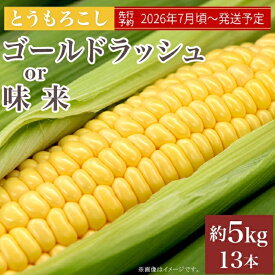 【ふるさと納税】とうもろこし トウモロコシ スイートコーン 朝採れ クール便 先行予約 325 とうもろこし ゴールドラッシュ or 味来 約5kg 13本 朝採れ 黄 茨城 先行予約 2026年7月頃～発送予定